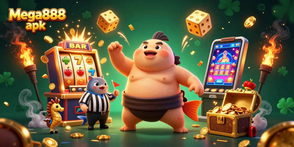Enjoy mega888 apk with an exciting underwater casino scene featuring colorful game elements.
