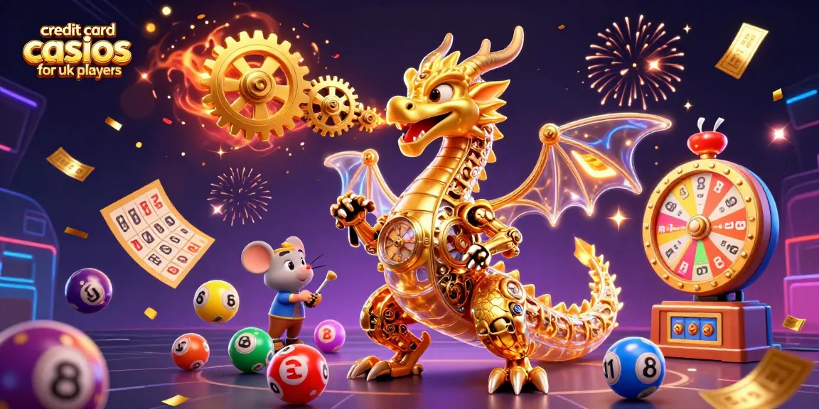 Experience the excitement of credit card casinos for UK players with captivating 3D illustrations of dynamic gaming elements.