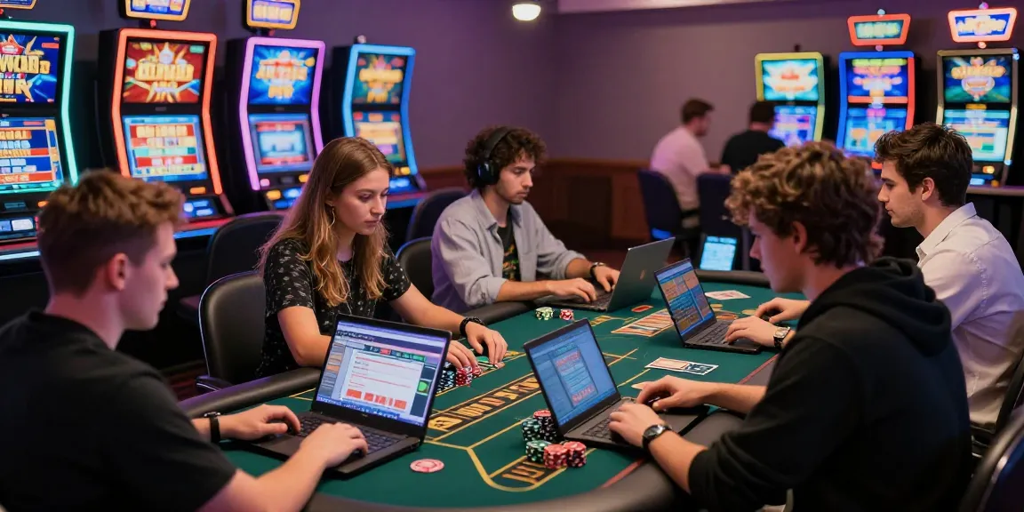 Players enjoying diverse games at credit card casinos, highlighting entertainment and excitement.